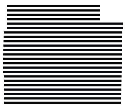 Symbol Map of the County Oregon (Missouri, US) showing the County with a few black horizontal lines