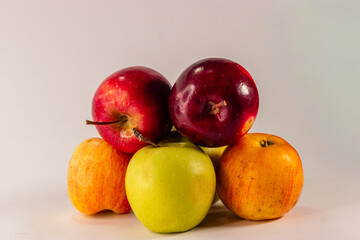 Fresh apples isolated on white background 21