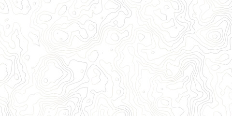 Abstract topographic map background with soft contour lines on a white surface. Minimal geographic elevation pattern ideal for modern design, mapping, landscape, and technology themes.