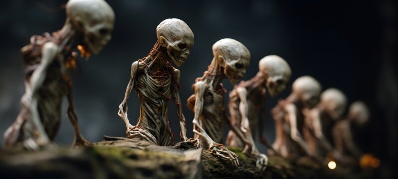 Tiny figures from life dryad mummy ,generative AI - Powered by Adobe