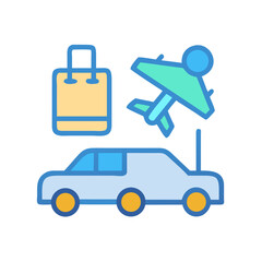 Simplified vector representation of travel options and necessities
