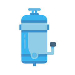 Blue water heater design for icon or graphic usage