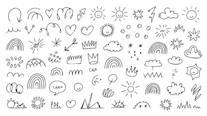 Hand drawn vintage vector set of zodiac sign icons, sketch symbols collection