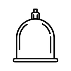 Simple line drawing of a menstrual cup