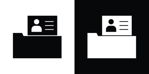 Dossier icon flat design. Modern style in black color.