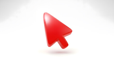 Engaging red cursor pointing the way, click here, navigate now, take action, discover more, explore online, connect today