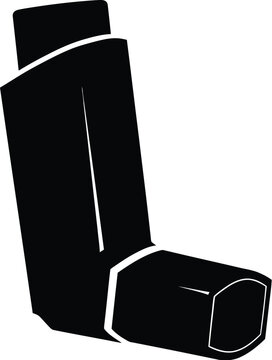 black inhaler medical device clip art preview