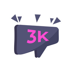 Followers Celebration Icon, Social Media Milestone Achievement and Recognition