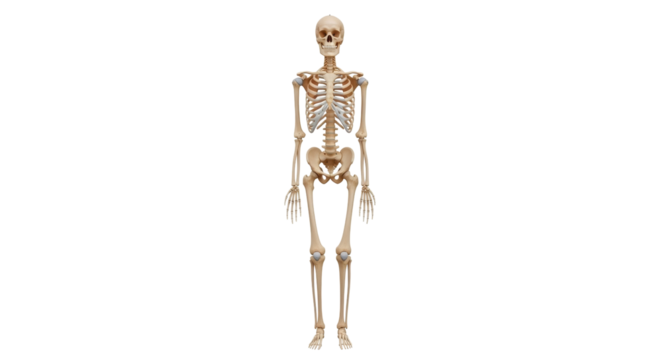 Isolated Human Skeleton anatomical medical educational chart standing bones Halloween spooky dead - Powered by Adobe
