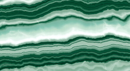Fototapeta premium Bright emerald and green marble texture with white veins. Natural stone banner template background for luxury design, elegant surface, or wallpaper. Abstract art, modern pattern with copy space.