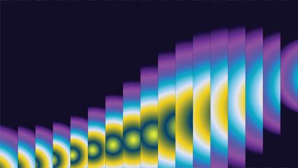 Abstract gradient design featuring striking colors and gradual transitioning across vertical bars