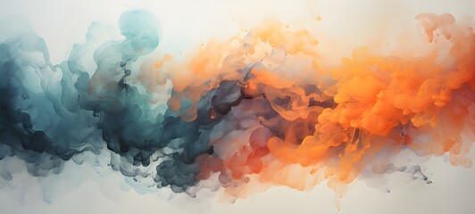 a light Aspidochelone , coming out of the smoke,generative AI