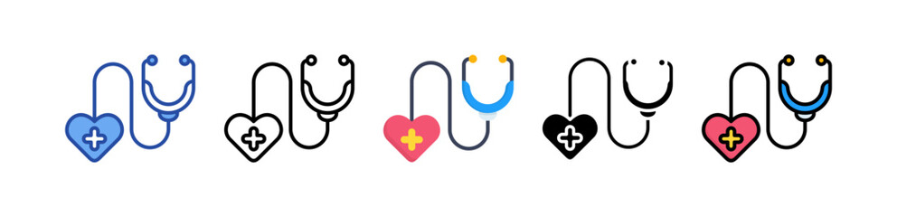Primary Care Icon Multi Style Illustration