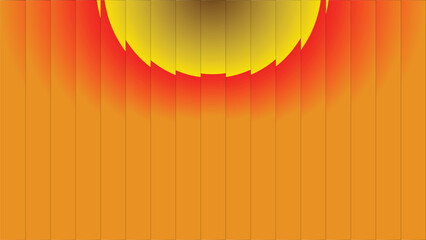 Abstract sunburst graphic with orange and yellow gradient for various creative projects