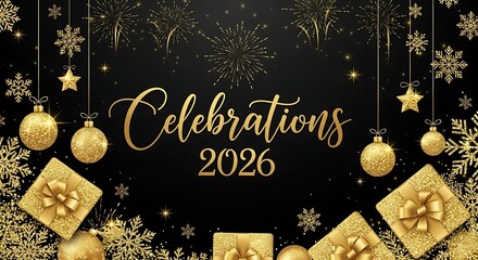 Elegant gold celebrations 2026 new year s eve festive background