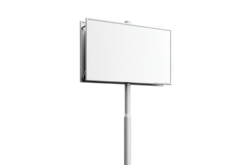 Blank billboard on a pole