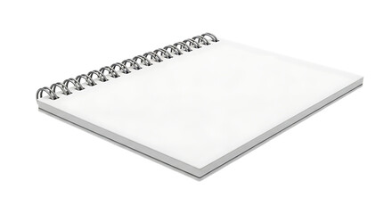 Blank spiral bound notebook