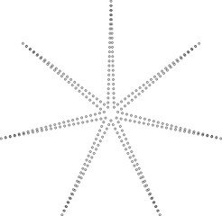 Star shape dots outline. Geometric element