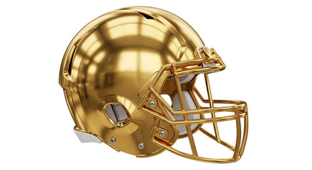Golden american football helmet