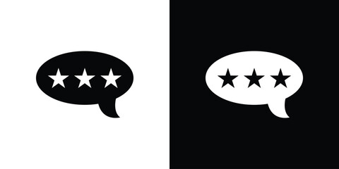 Rating icon flat design. Modern style in black color.