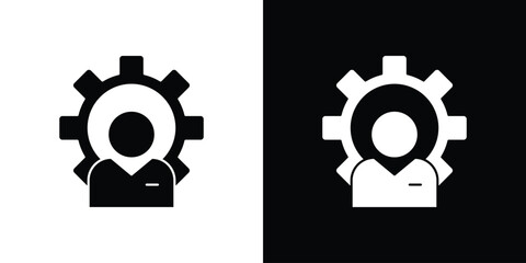 Responsible icon flat design. Modern style in black color.