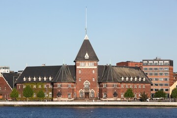 View of the ancient custom house in Aarhus, Denmark