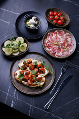 Vibrant Spread of International Dishes on a Rustic Wooden Table, Showcasing a Variety of Flavors