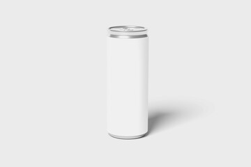 Blank Drink Can Mockup on Light Background