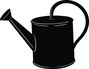 Watering can silhouette vector illustration
