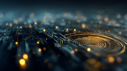 Abstract visualization of cyber data flow. Intelligent design. E