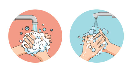 Proper handwashing technique to prevent the spread of germs and bacteria effectively.