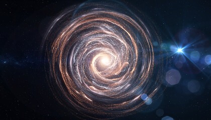 Fototapeta premium Abstract swirling vortex in space 
