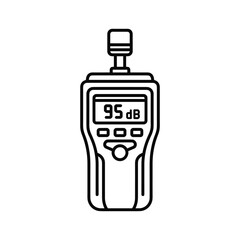 Sound level meter icon showing 95 decibels