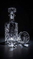 Crystal Decanter and Glass - Elegance in Still Life.