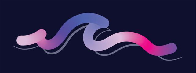 Colorful gradient wave on a dark background creates a modern abstract design