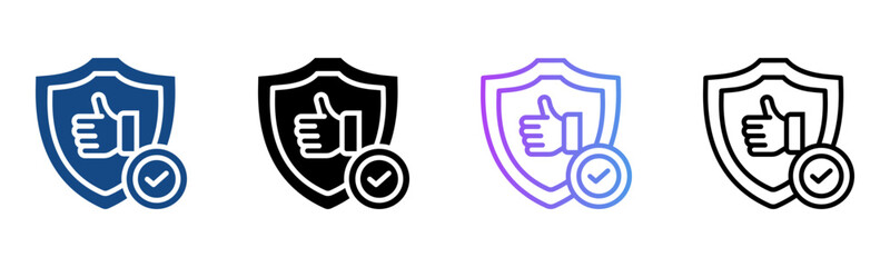 Reliability Icon Multiple Style Vector Illustration
