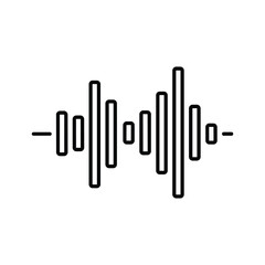 Simple line art equalizer bars representing audio levels