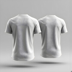 Sports Jersey Mockup – Back View Dual Shirt Template, White T-Shirt Jersey Mockup – Athletic Apparel Design, Blank Sportswear Mockup – Dual Jersey Set, Team Jersey Mockup – Sport Clothing Template