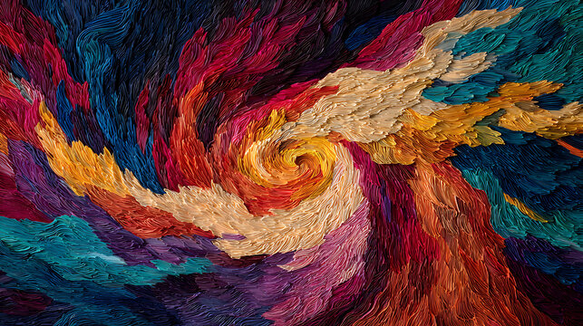 Swirling vortex of vibrant colors and textures abstract colorful - Powered by Adobe