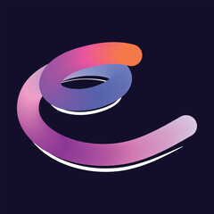 Colorful gradient swirl on dark background, a modern and vibrant abstract design