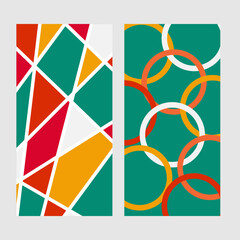 Modern abstract posters set