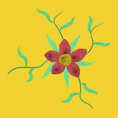 flower icon. floral decoration. vector graphic. watercolor