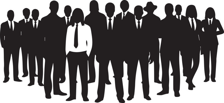 Diverse group of people in suits standing together human rights concept corporate professionals diversity equality unity - Powered by Adobe