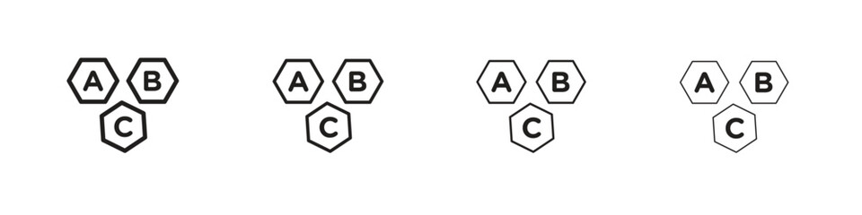 Abc icon line icon. linear style vector symbols collection on white background © Raj