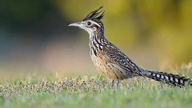  texas roadrunner bird close up video