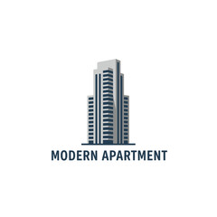 Fototapeta premium Minimalist High-Rise Building Skyscraper Logo