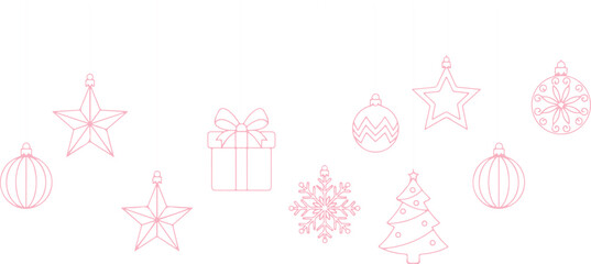 Pink ramadan lanterns isolated on transparent background