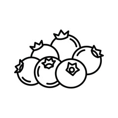 Illustration of a pile of blueberries, a healthy and delicious fruit