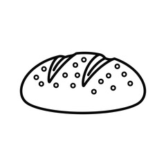 Illustration of a loaf of bread, a staple food made from flour