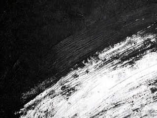 Obraz premium Abstract White Paint Stroke on Black Background